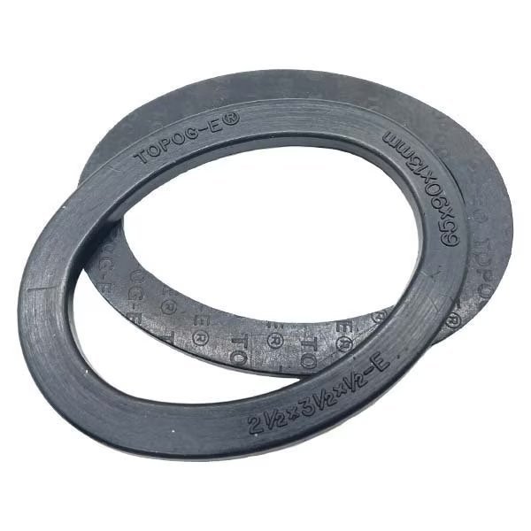 Handhole Gasket, Series 180, Black Rubber, 5-3/4 in x 7-1/4 in x 3/4 in, Elliptical, PK 2, Topog-E, Mfr#: T180-5-3/4X7-1/4X3/4E-PK2